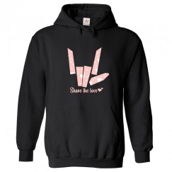 Share The Love with I Love You Hand Sign Unisex Classic Kids and Adults Pullover Hoodie